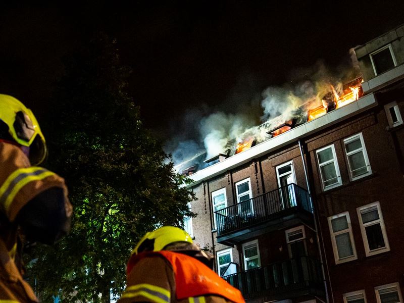 Brand in Delfshaven, Rotterdam